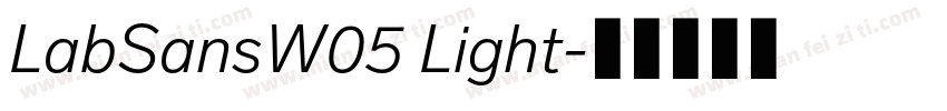 LabSansW05 Light字体转换